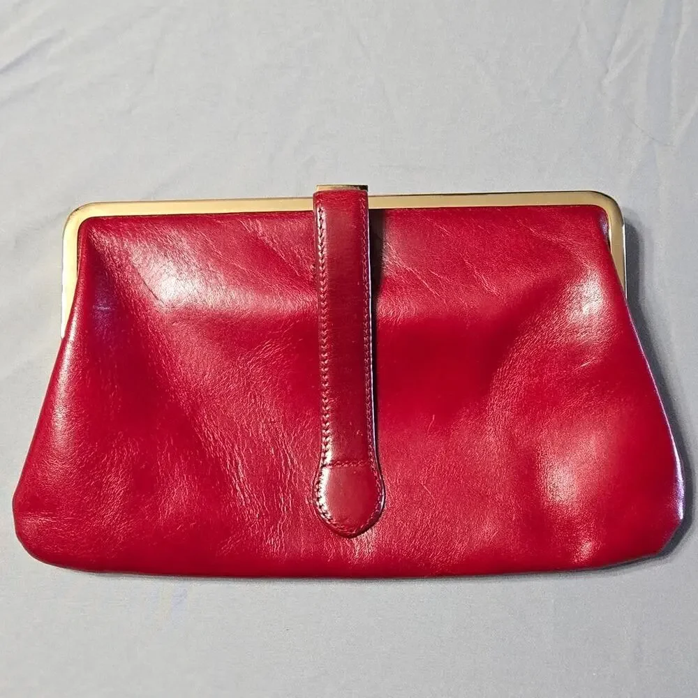 Hobo Lauren Double Frame Leather Clutch Wallet
